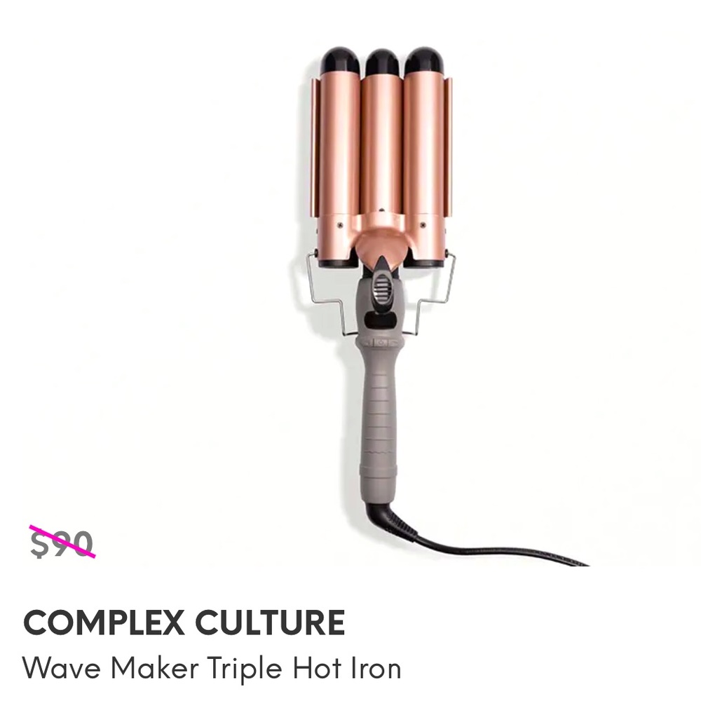 NWT Complex Culture Wave Maker Triple Hot Iron